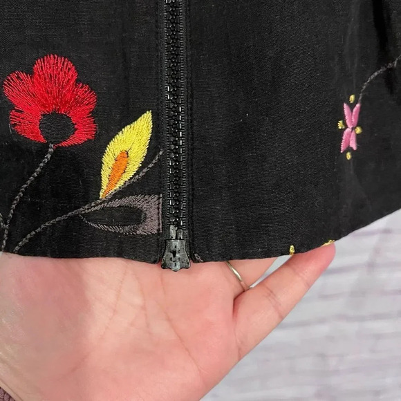 Edward Floral Embroidered Full Zip Jacket Size 8 - Picture 9 of 11